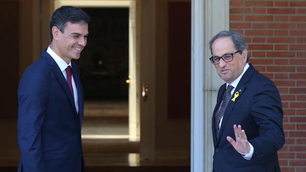 Torra y Sánchez en el Palacio de la Moncloa