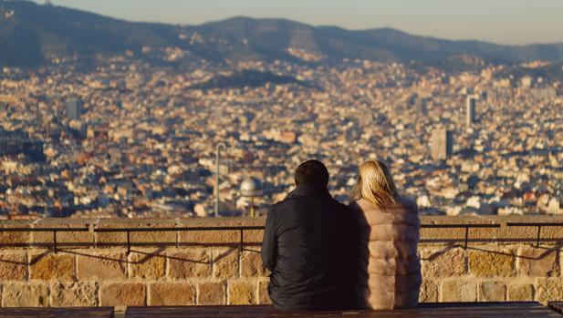 Turistas en la ciudad de Barcelona
