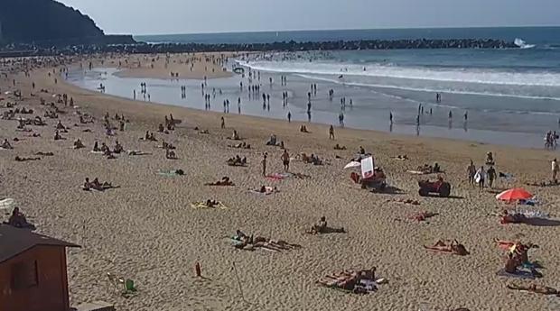 Playa de la Zurriola, en San Sebastián
