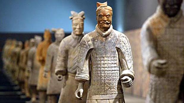 Guerreros de Xi'an en una exposición reciente
