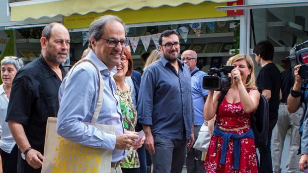 El presidente de la Generaltat, Quim Torra, visita la 36a Semana del Libro en Catalán
