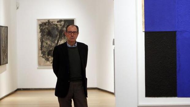 Rafael Canogar, en una exposición en Valencia