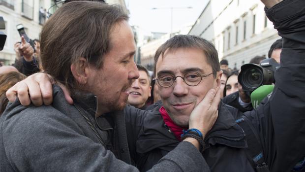 Pablo Iglesias y Juan Carlos Monedero, en una imagen de archivo