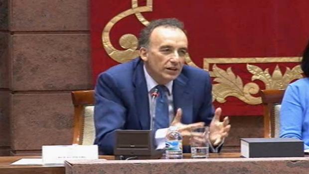 Manuel Marchena en una conferencia en el Parlamento de Canarias