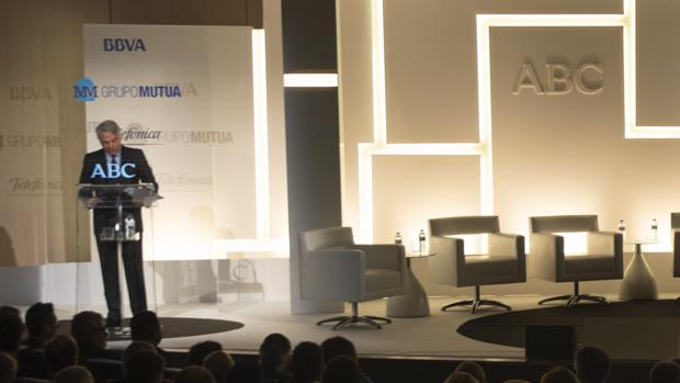 El presidente de Mutua Madrileña, Ignacio Garralda, en el momento de su intervención