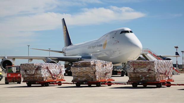 La inmensa mayoría de la mercancía transportada a través del Aeropuerto de Zaragoza es tráfico internacional