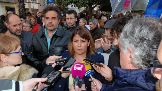 La consejera de Fomento manchega, Agustina García Élez, en una manifestación contra el trasvase Tajo-Segura
