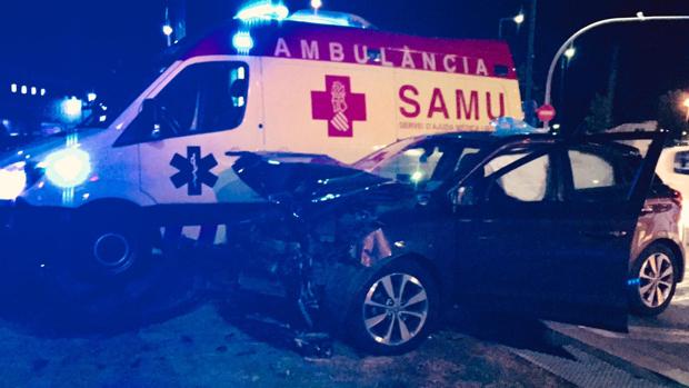 Imagen del accidente de una mujer en Alicante tras una comida de empresa