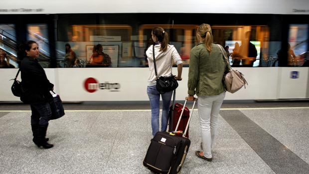 Imagen de archivo de una jornada de huelga del metro de Valencia