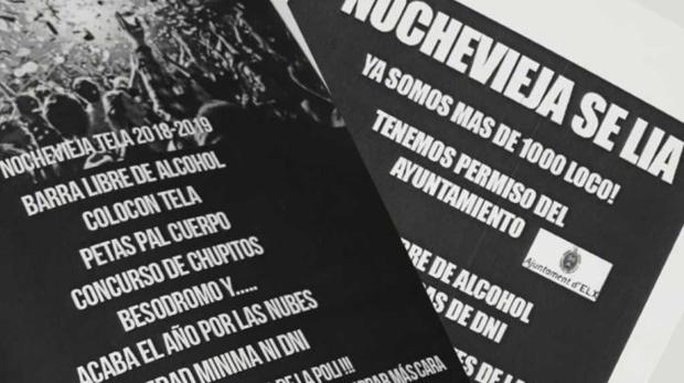 Carteles de la fiesta suspendida