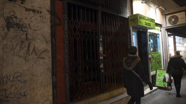 Local donde se celebrana la fiesta, en la calle de Gaztambide