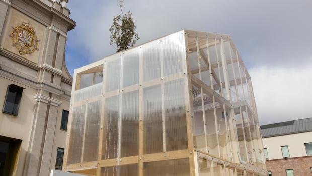Aspecto de la casa que servirá posteriormente como espacio de residencia y trabajo para creadores