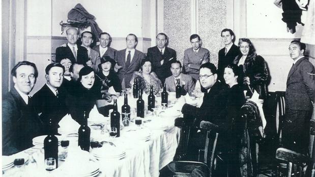La cena de poetas del 27, el 29 de abril de 1936, en Casa Rojo