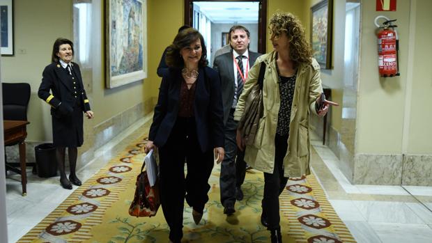 La vicepresidenta, ayer en el Congreso