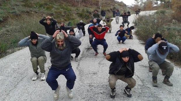 Entrenamiento de yihadistas en algún lugar de Siria