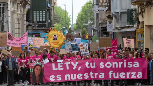 Manifestación en memoria de Leticia y para pedir el endurecimiento de la Ley del Menor, en una imagen de archivo