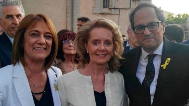 La nueva consejera con el presidente catalán, Quim Torra