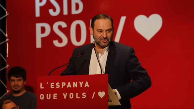 José Luis Ábalos participó ayer en un acto con los socialistas baleares