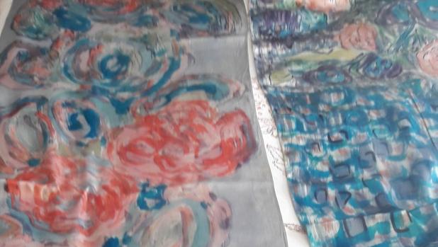 Pintura en tela de Suzanne Grange descubierta por Jesús Fuentes