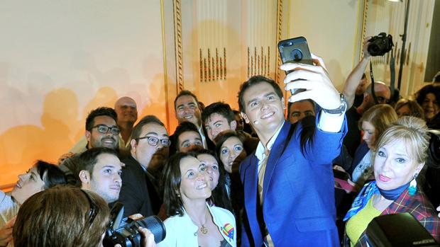 Rivera, ayer en campaña