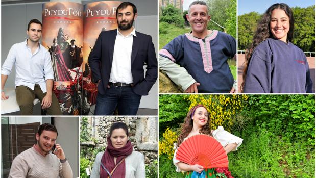 Castellano-manchegos trabajndo en el parque Puy du Fou