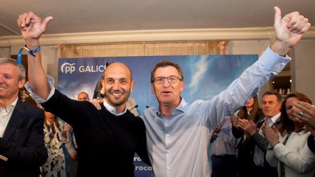 Feijoo junto al candidato del PP a la alcaldía de O Porriño
