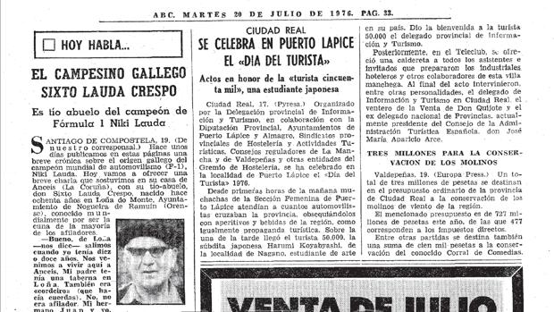 Entrevista con el supuesto tío abuelo de Niki Lauda en ABC publicada en 1976