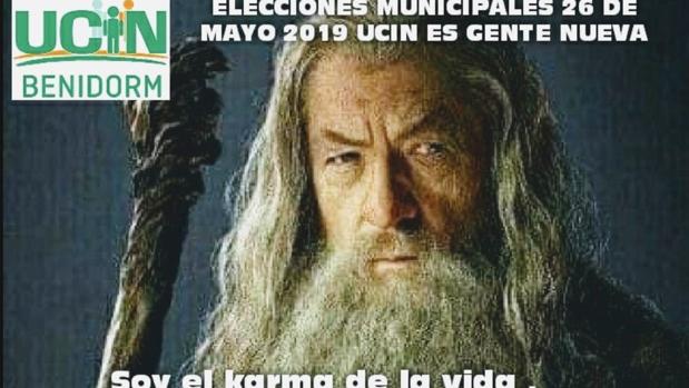 Cartel electoral de UCIN Benidorm