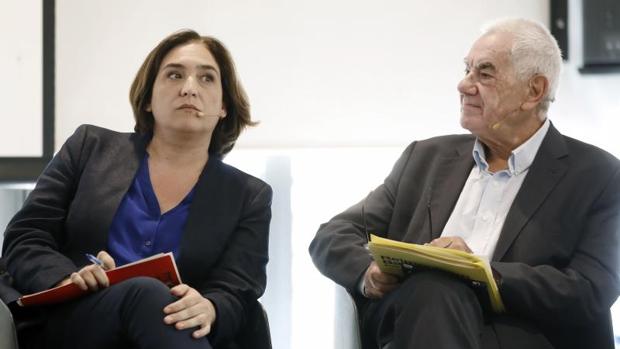 Colau y Maragall, en un debate de esta campaña electoral