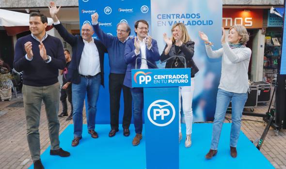 Raúl de la Hoz, Jesús Julio Carnero, Juan Vicente Herrera, Alfonso Fernández Mañueco, Pilar del Olmo e Isabel García Tejerina