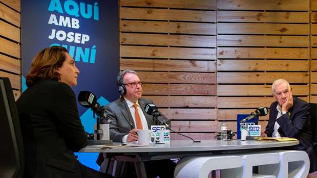 Colau y Maragall, durante su tenso cara a cara