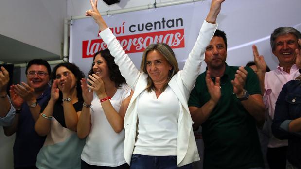 MIlagros Tolón, celebrando su victoria