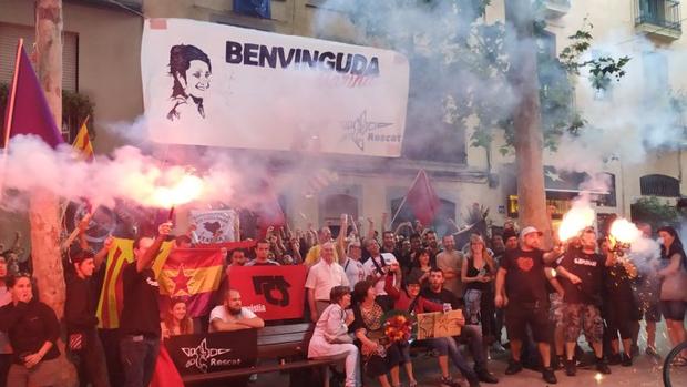 Momento de la bienvenida organizada en Barcelona