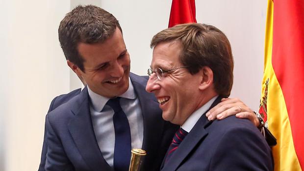 Pablo Casado, durante la proclamación de José Luis Martínez Almeida como alcalde de Madrid