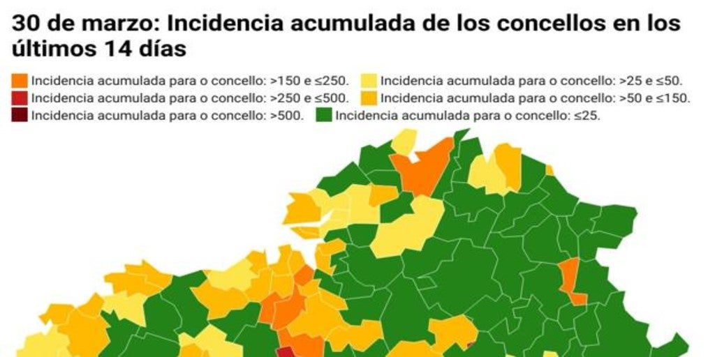 Coronavirus Galicia: comprueba la incidencia acumulada y los casos de ...