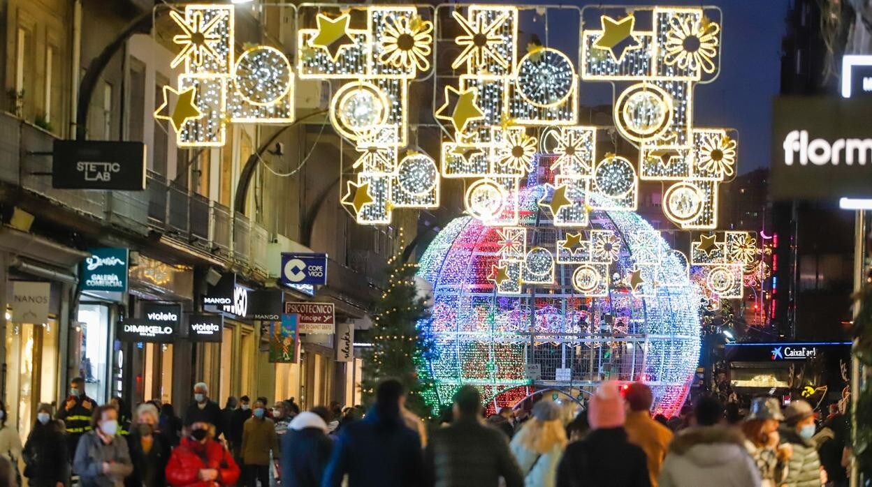 encienden las luces de Navidad en Vigo
