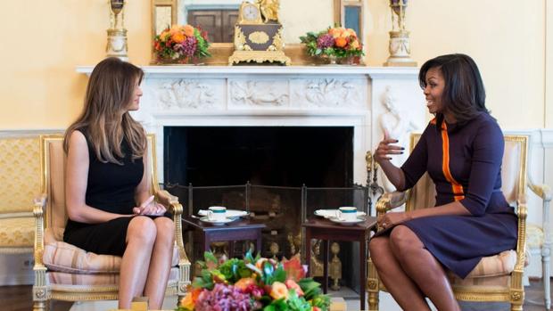Melania Trump y Michelle Obama (fotografía de archivo)