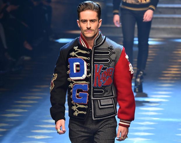 Pelayo Díaz en el desfile de Dolce & Gabbana