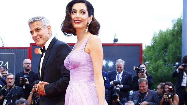 La paerja, radiante en la alfombra roja de Venecia