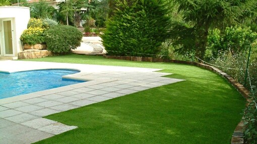 jardín fácil instalación alta densidad ideal para exteriores calidad profesional 20mm de altura ideal mascotas LUCATEX terrazas rollo Césped artificial GUIMARAS 2x10metros piscinas 