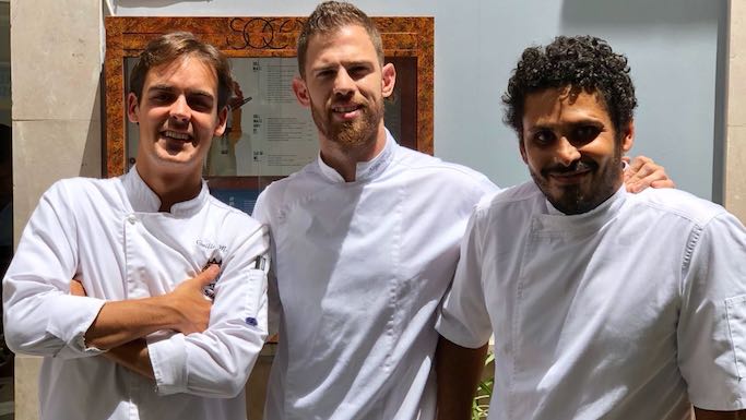 El tridente 'nipón': Alejandro Salido, Guillermo Torralbo y Rui da Mata.