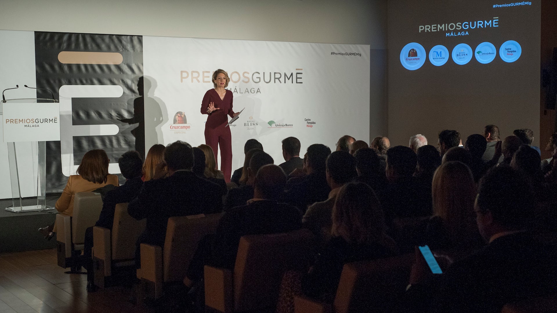 La periodista Patricia García Mahamud, presentadora de la gala de entrega de los Premios Gurmé Málaga 2018. Foto: Francis Silva.