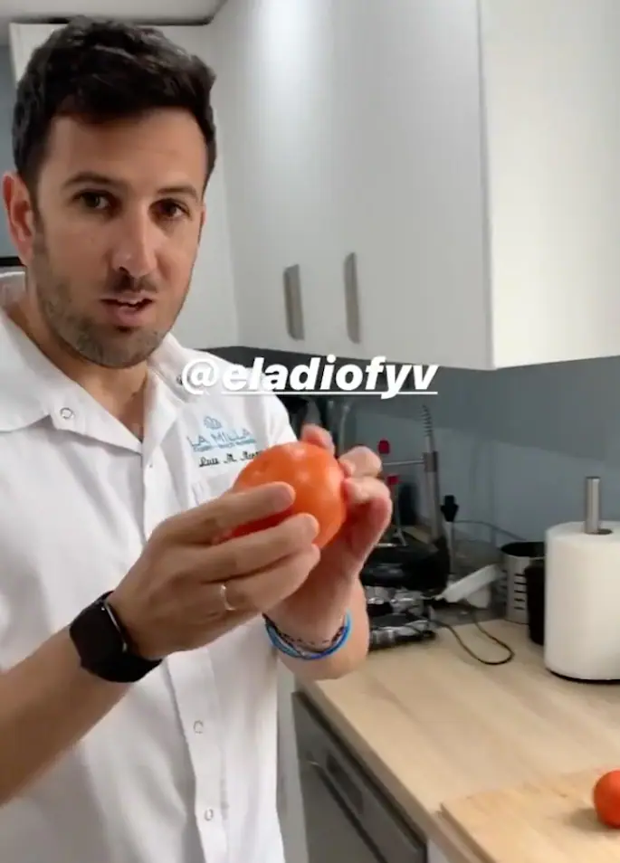 Luismi Menor apuesta por las verduras y hortalizas de Eladio para sus recetas en casa.