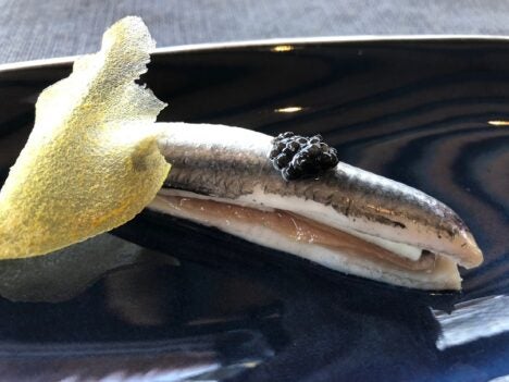 Milhoja de anchoa y boquerón (Carlos Maribona).