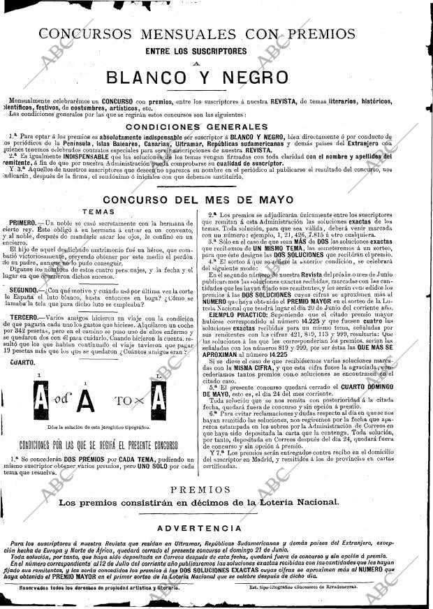 BLANCO Y NEGRO MADRID 10-05-1891 página 16