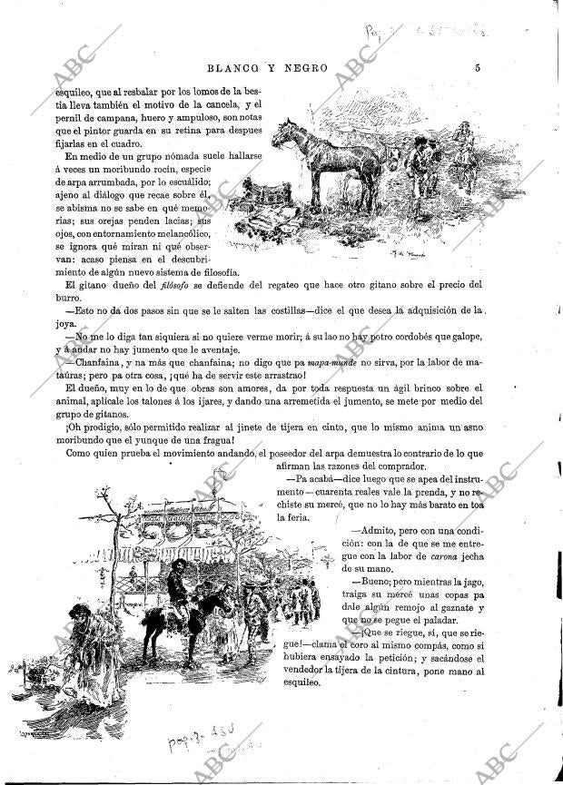 BLANCO Y NEGRO MADRID 10-05-1891 página 5