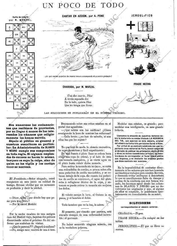 BLANCO Y NEGRO MADRID 24-05-1891 página 15