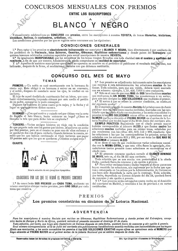 BLANCO Y NEGRO MADRID 24-05-1891 página 16
