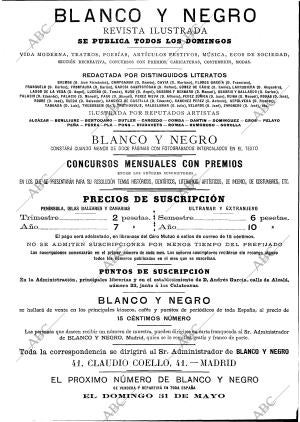 BLANCO Y NEGRO MADRID 24-05-1891 página 2