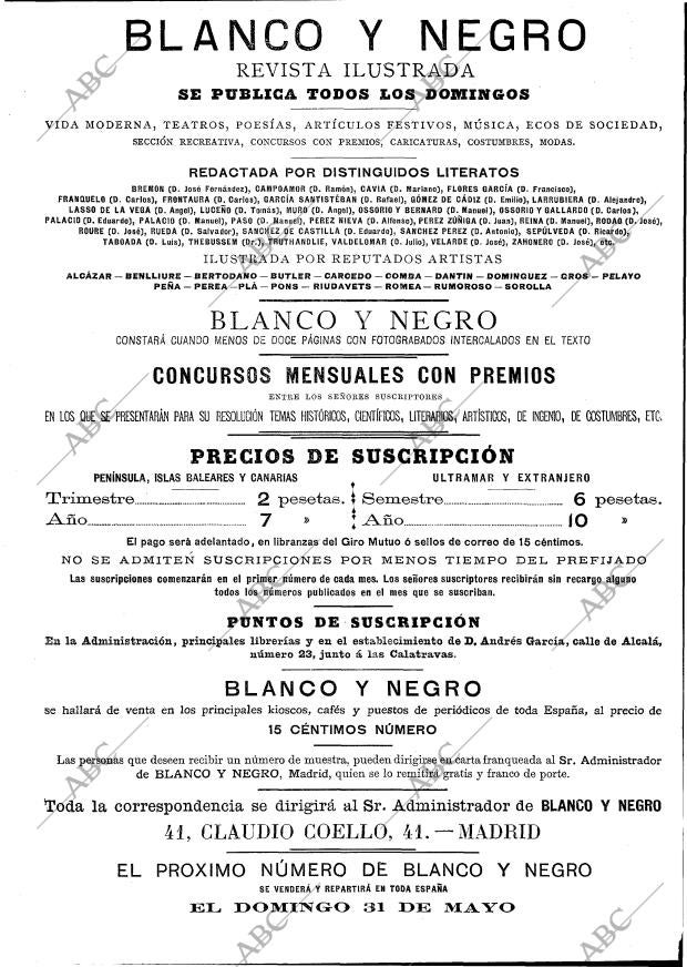 BLANCO Y NEGRO MADRID 24-05-1891 página 2